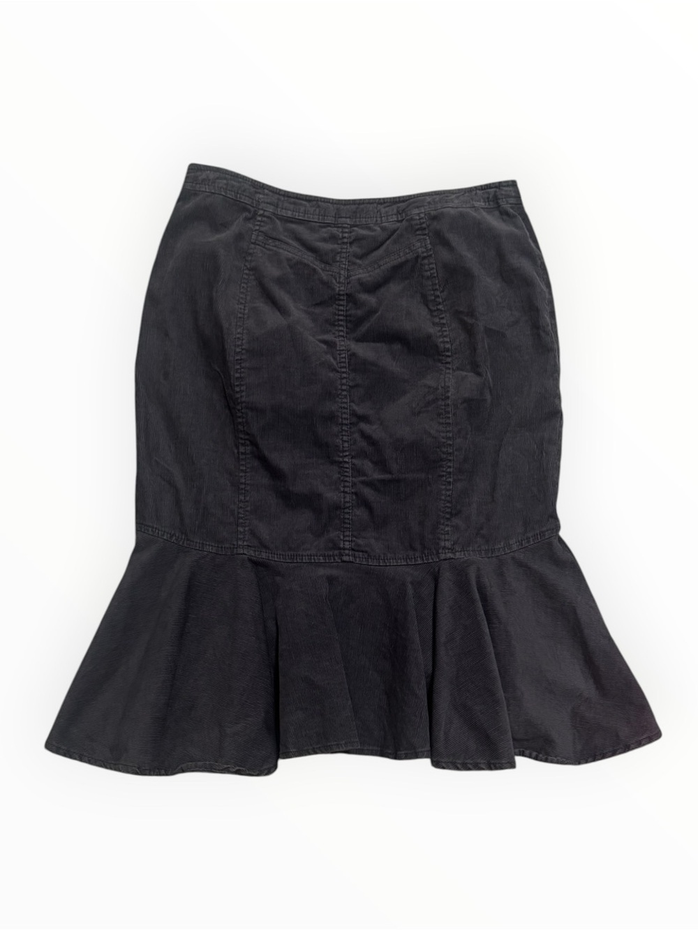 Pilcro Gray Corduroy A-Line Flared Hem Skirt Boho Work Party Casual Midi 6 8 - Picture 3 of 6